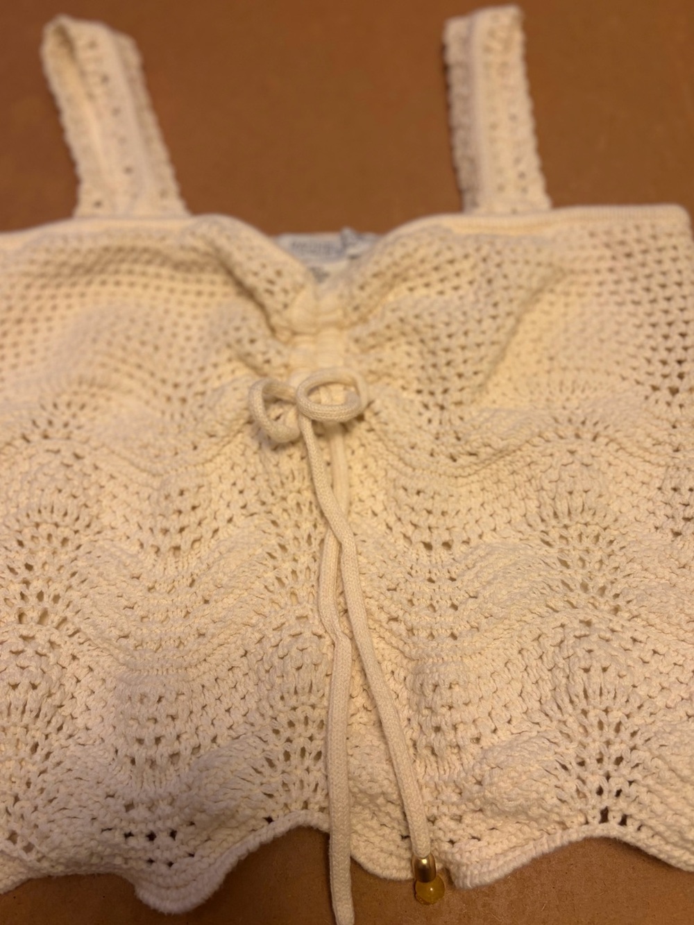 Rachel Zoe Cream Crochet Tank Swim Coverup - Picture 2 of 15